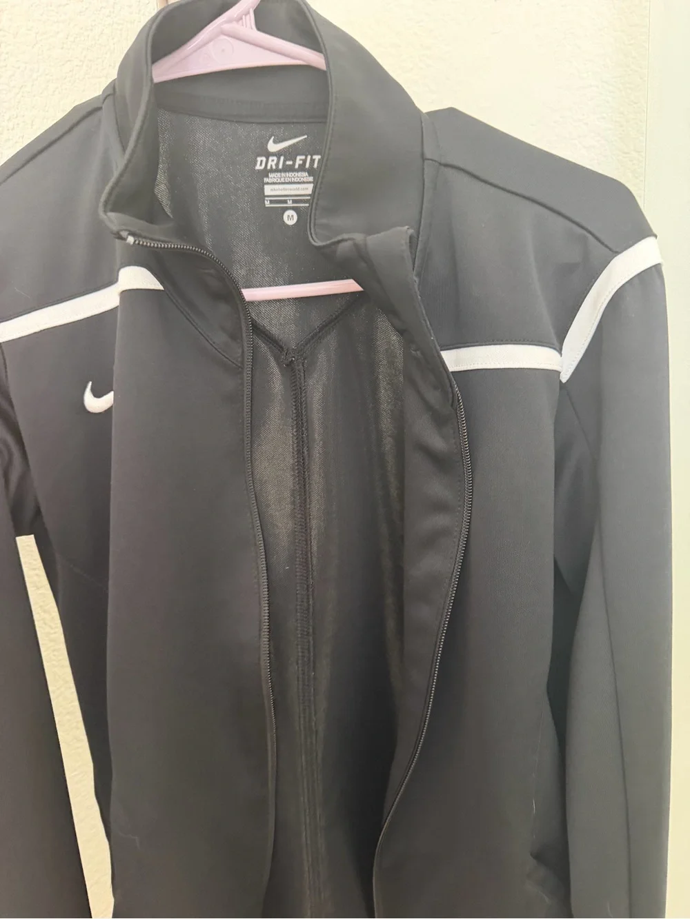 Nike Black Performance Jacket with White Trim
